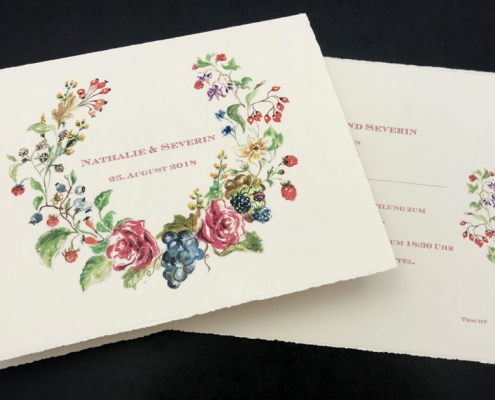 Büttenpapier - Hochzeitseinladung